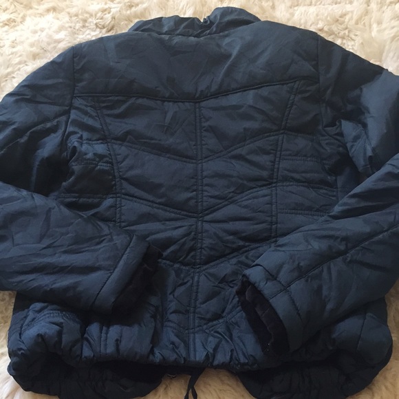 Free people vintage jacket size 6 forest green puffer EUC - Picture 6 of 6